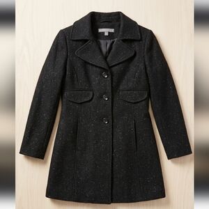 Kenneth Cole Reaction Sparkling Black Pea Coat